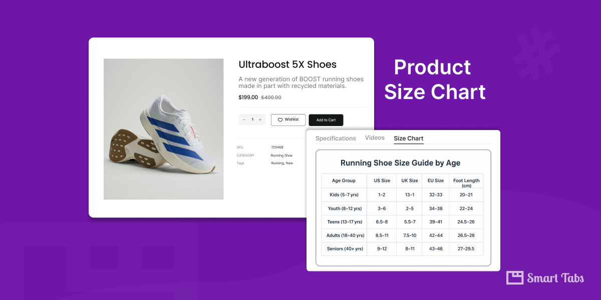 Add Product Size Charts in WooCommerce using Smart Tabs (Ultimate Guide)