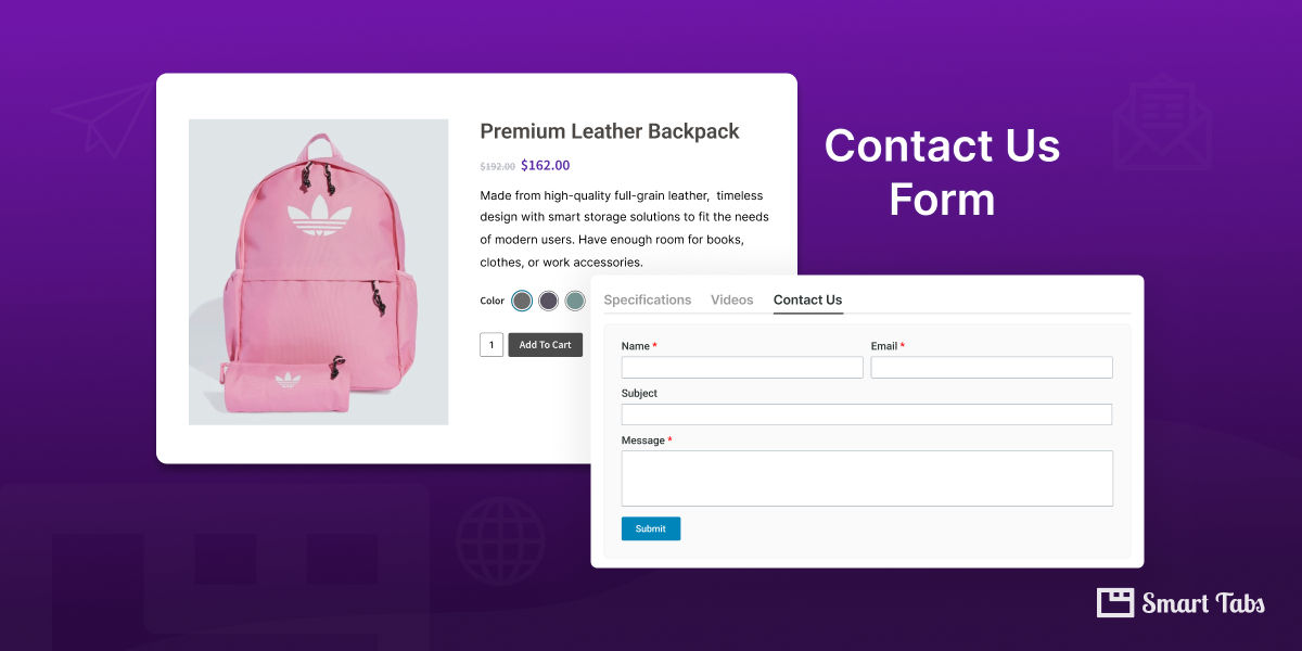 How to Add a Contact Us Form for WooCommerce Product Page using Smart Tabs